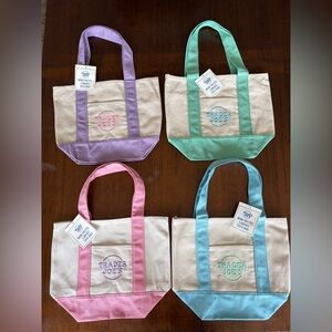 NWT Trader Joe's Mini Canvas Tote Bag Set